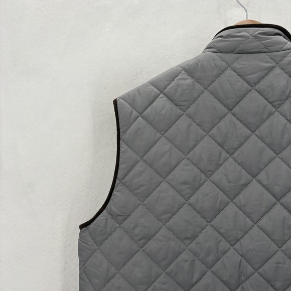 Jos A Bank Vest Mens XL Gray Traveler Quilted Zip Front Water Resistant Casual - Picture 12 of 14